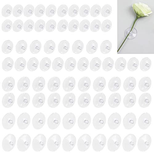 Rustark 80Pcs 5 Sizes Clear Rubber Suction Cups Set Transparent Anti-Collision Sucker Pads with Hole 25mm 30mm 35mm 40mm 45mm Mini Suction Cups Replacement for Home Bathroom Kitchen Decoration - Image 1