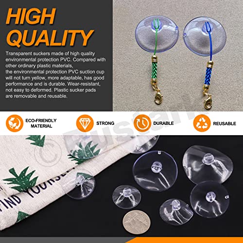 Rustark 80Pcs 5 Sizes Clear Rubber Suction Cups Set Transparent Anti-Collision Sucker Pads with Hole 25mm 30mm 35mm 40mm 45mm Mini Suction Cups Replacement for Home Bathroom Kitchen Decoration - Image 3