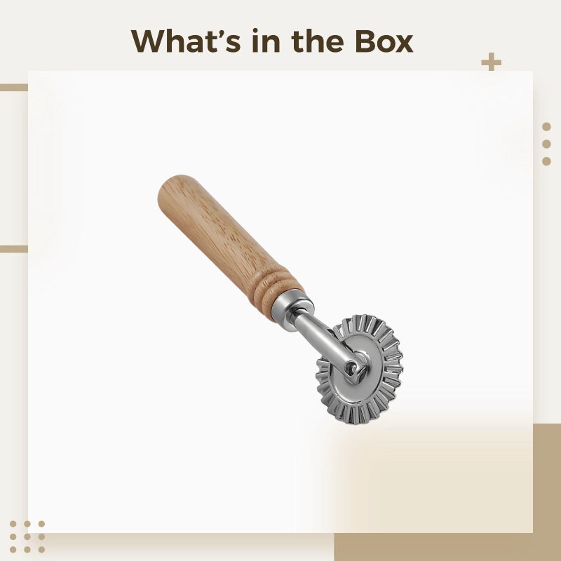 Alloy Ravioli Stamp Maker With Wood Handle Pasta Tool - Image 5