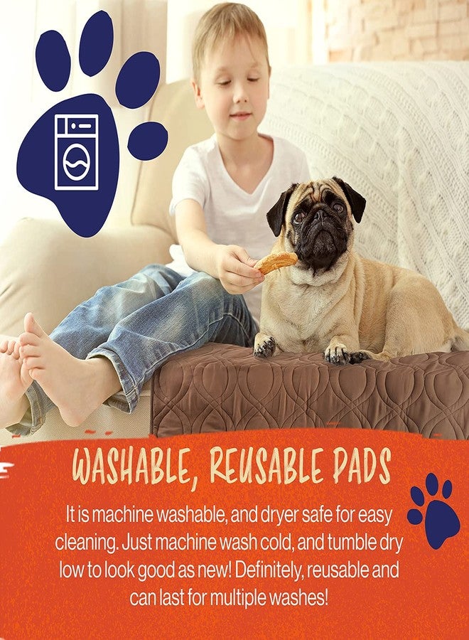 PETMAKER Waterproof Pet Mat - 36x28 Partial Couch Covers for Dogs, Cats, or Kids - Quilted Non-Slip Furniture Protector Pad (Brown) - Image 3