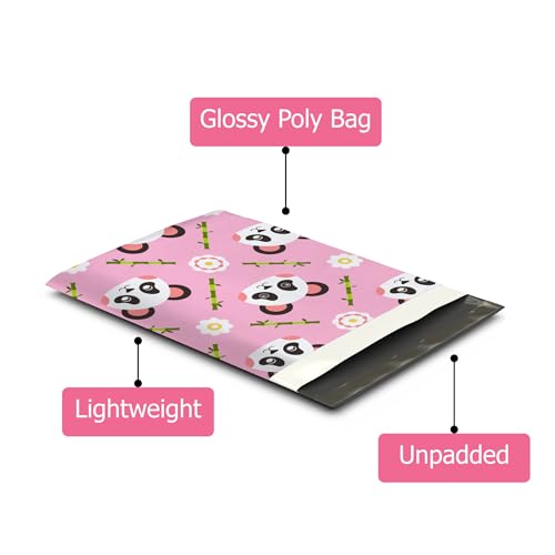Pro Supply Global 10x13 (100) Pink Panda Designer Poly Mailers Shipping Envelopes Premium Printed Bags - Image 3