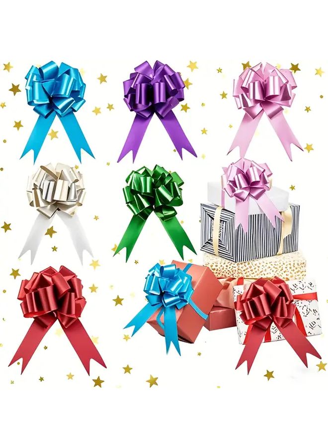 20 Green Large Gift Pulling Flowers 8 Inch Party Bows for Holiday Wedding Graduation - Image 1