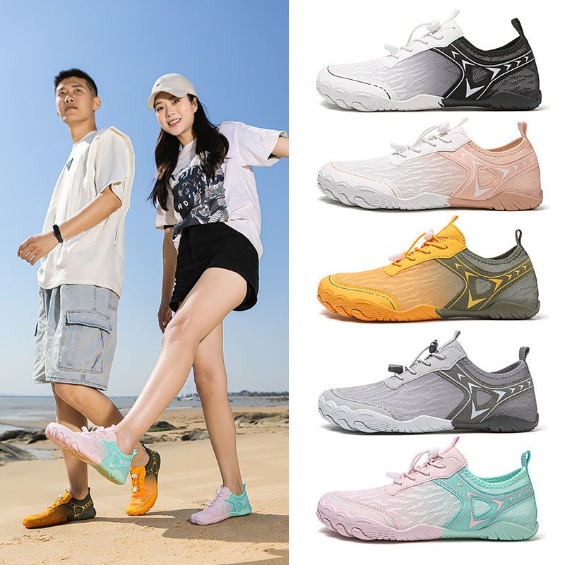 [] New Style River Tracing Shoes For Couples, Outdoor Sports Wading Shoes, Beach Swimming, Hiking And Mountaineering Five-Finger Shoes - Image 2