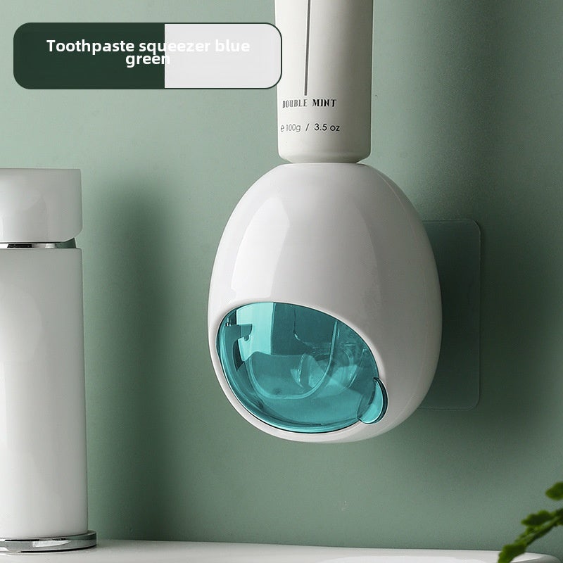 Original small Q toothpaste squeezer automatic toothpaste squeezing artifact wall-mounted household toothpaste squeezer wholesale(turquoise blue) - Image 1
