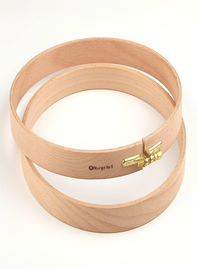 Nurge Premium Quality 24 mm Wood Embroidery Hoop, Cross Stitch Hoop with Gold Plated Adjustable Brass Screw (No:5) - Image 3