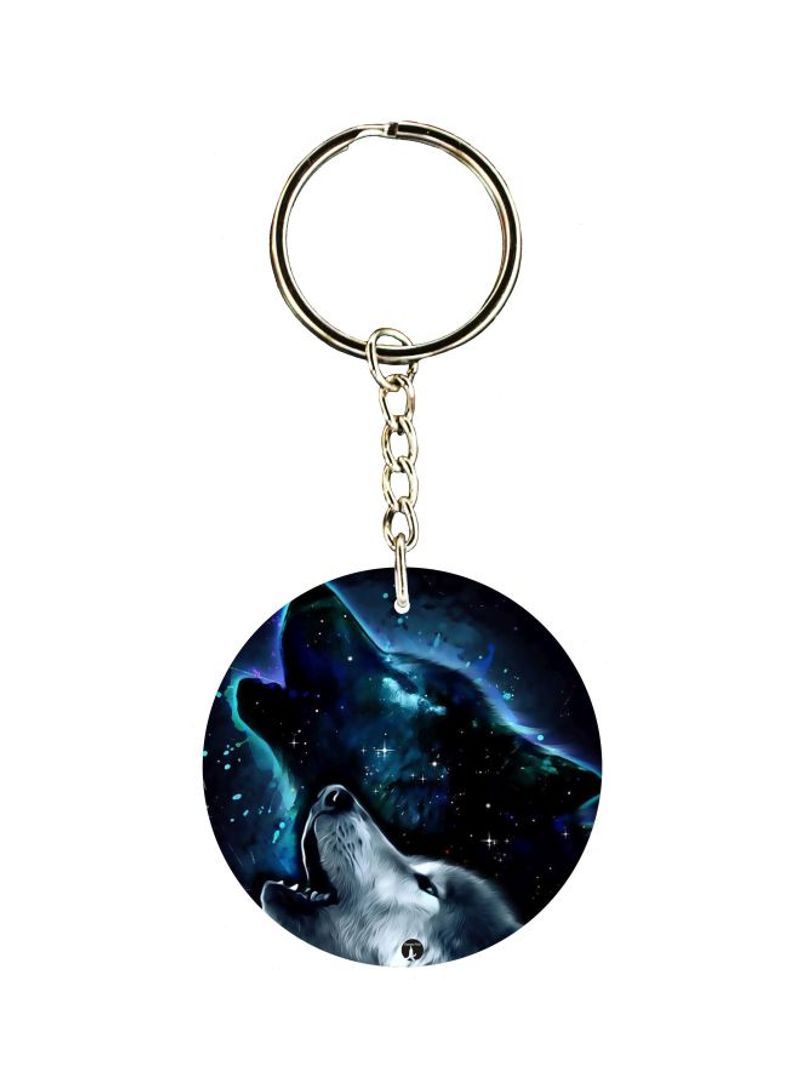 Wolf Printed Pocket Keychain
