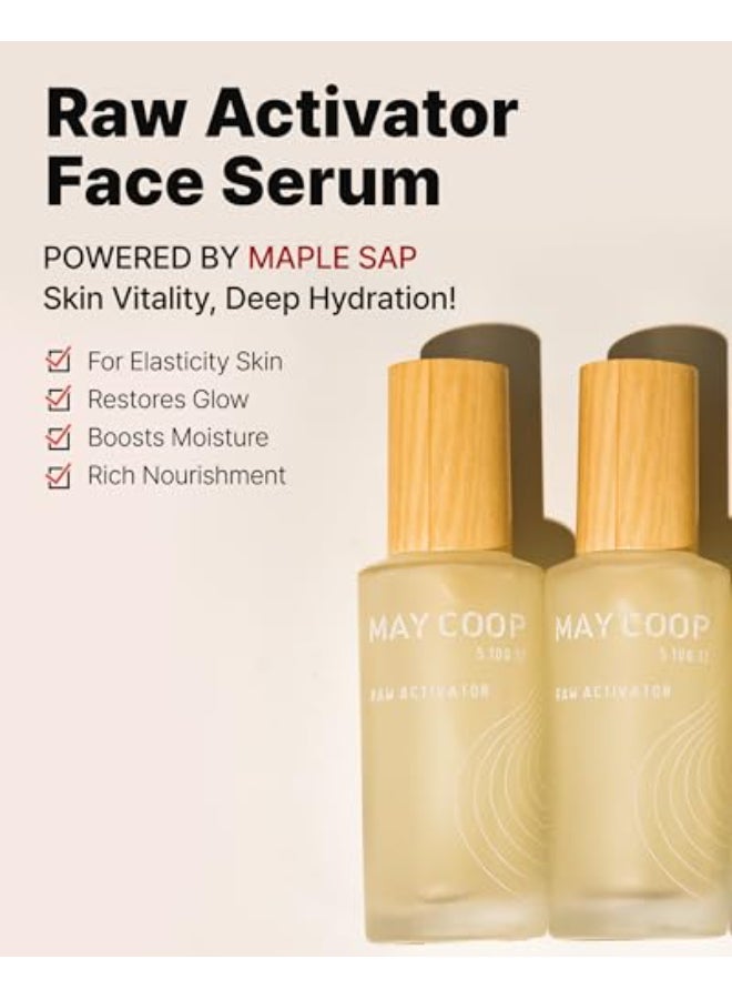 MAY COOP Raw Activator Face Serum Hydrating Nourishing with 63 Maple Sap Mushroom Grain Extracts Lightweight FastAbsorbing Daily Glow Facial Serum Korean Skincare 202 fl oz - Image 3