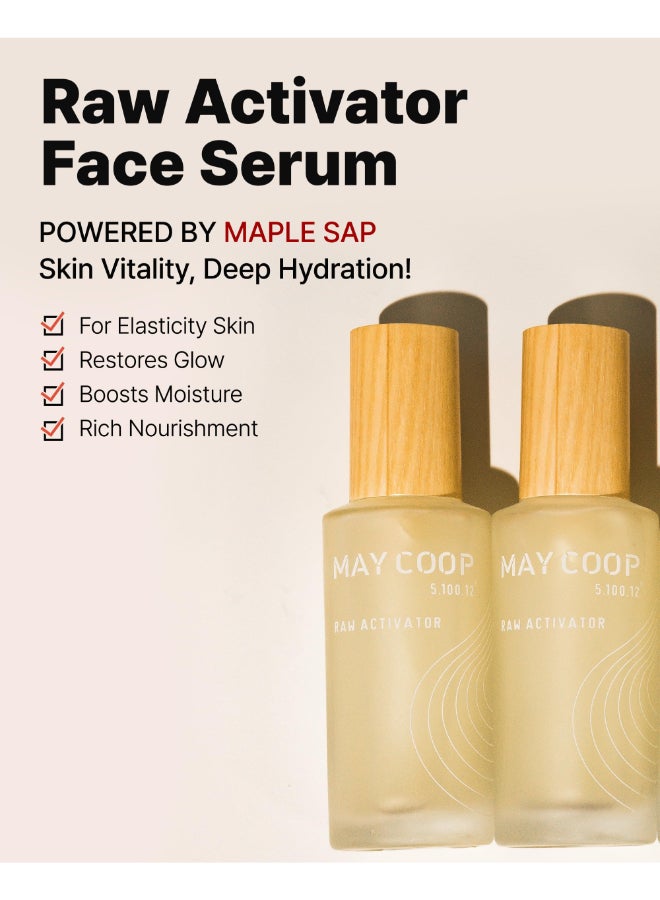 MAY COOP Raw Activator Face Serum Hydrating Nourishing with 63 Maple Sap Mushroom Grain Extracts Lightweight FastAbsorbing Daily Glow Facial Serum Korean Skincare 202 fl oz - Image 4