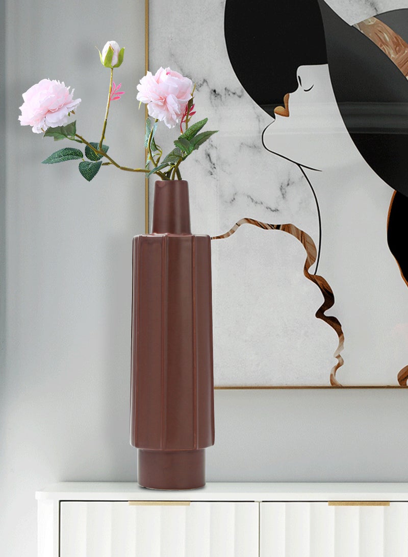 Shuer 9cm Modern Simple Ceramic Vase, Creative Art Flower Vase for Living Room Bedroom Shelf Decor, Minimalist Home Ornament & Ramadan Gift - Image 3