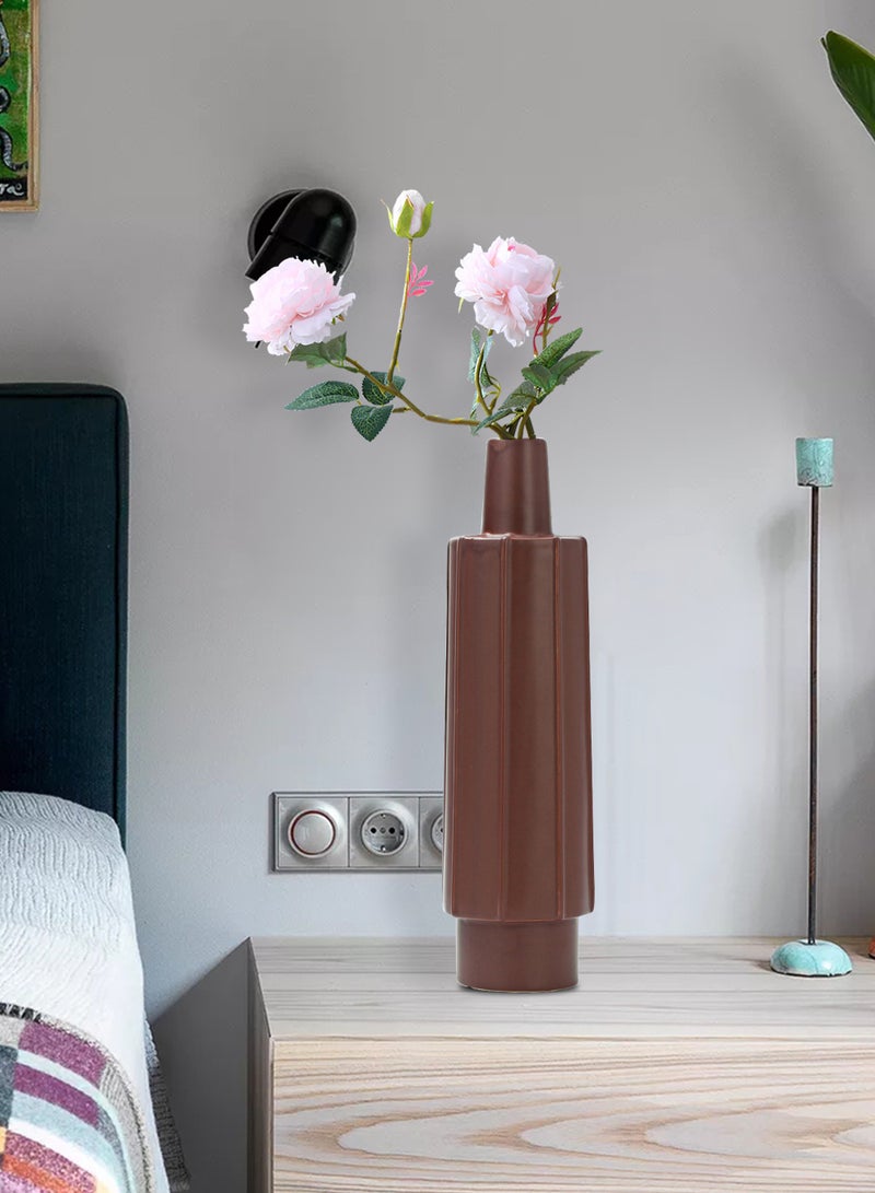 Shuer 9cm Modern Simple Ceramic Vase, Creative Art Flower Vase for Living Room Bedroom Shelf Decor, Minimalist Home Ornament & Ramadan Gift - Image 5