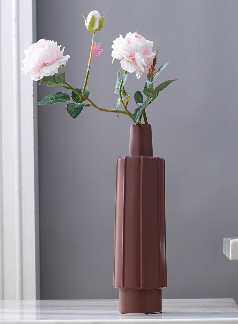Shuer 9cm Modern Simple Ceramic Vase, Creative Art Flower Vase for Living Room Bedroom Shelf Decor, Minimalist Home Ornament & Ramadan Gift - Image 4