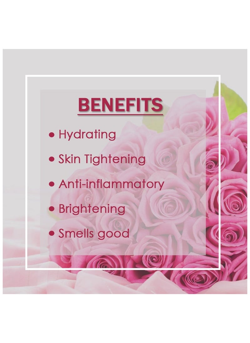 AromaMusk - AromaMusk 100% Organic and Natural Premium Rose Water/Skin Toner (Gulab Jal) For Face and Skin, 100ml (Steam Distilled, No Alcohol, Chemical and Paraben Free) - Image 1