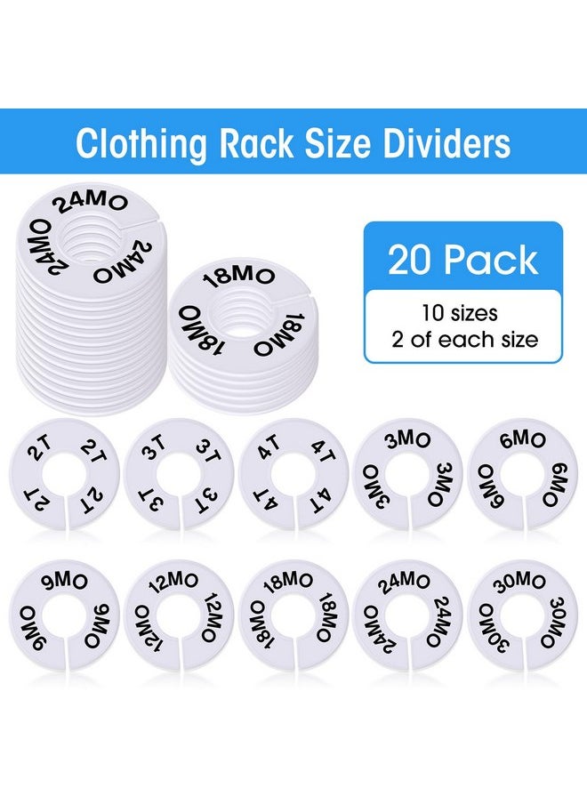 Blulu Blulu 10 Pack Clothing Rack Size Dividers Round Hangers Dividers  - Image 2