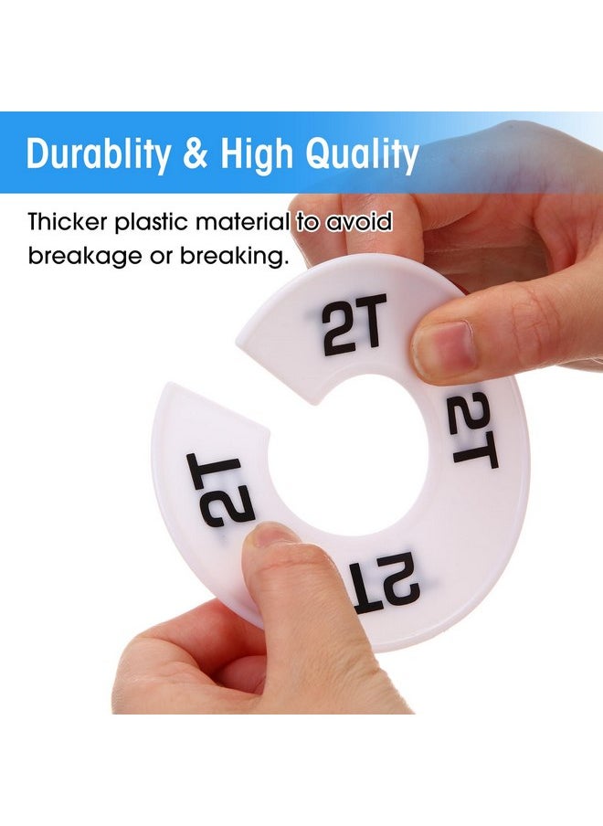 Blulu Blulu 10 Pack Clothing Rack Size Dividers Round Hangers Dividers  - Image 4