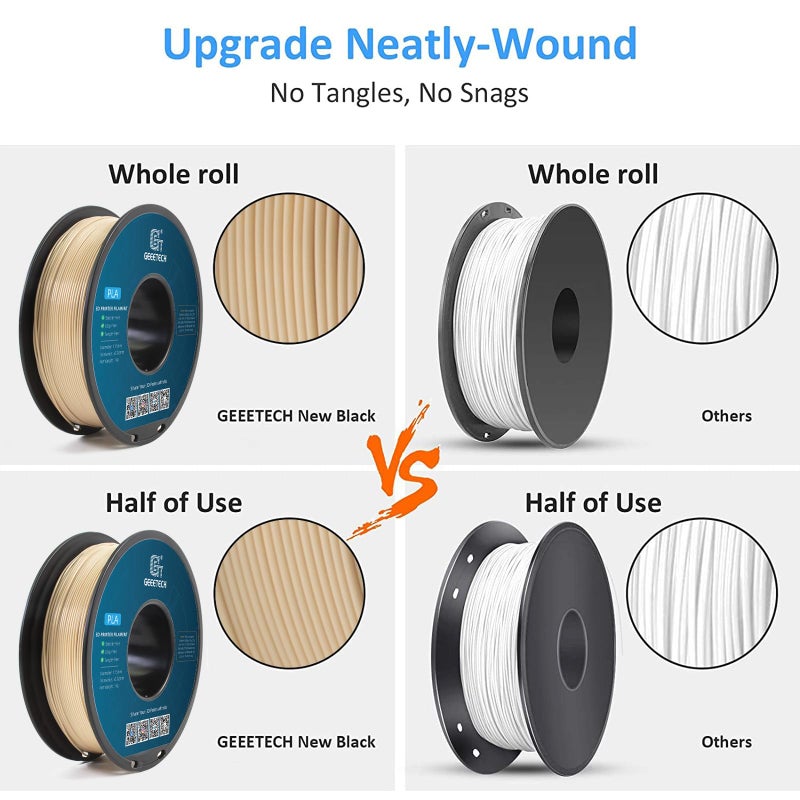 Geeetech PLA Filament 1.75mm Bone White 3D Printer Filament 1kg(2.2lbs),Neatly Wound Bone PLA Filament,Dimensional Accuracy +/- 0.02 mm, Fit Most FDM 3D Printers - Image 2