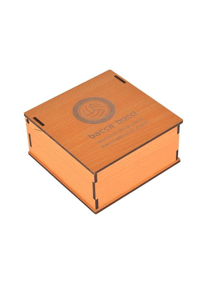 Bacca Bucci  Men's Black Textured Leather Formal Belt with Slider Buckle for Men | Best Price UAE