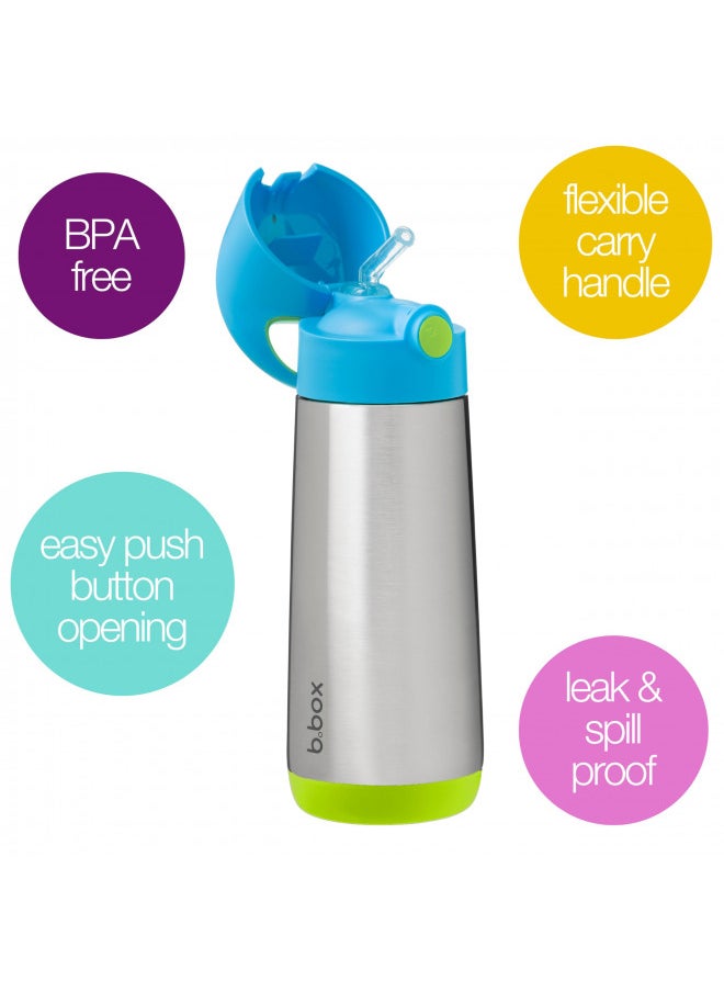 b.box b.box 16.9 oz Insulated Water Bottle: Keeps Drinks Cold up to 15 Hours, Warm up to 8 Hours. Triple Wall Stainless Steel Kids Water Bottle. Dishwasher Safe (Ocean Breeze, 16.9 oz)  - Image 3