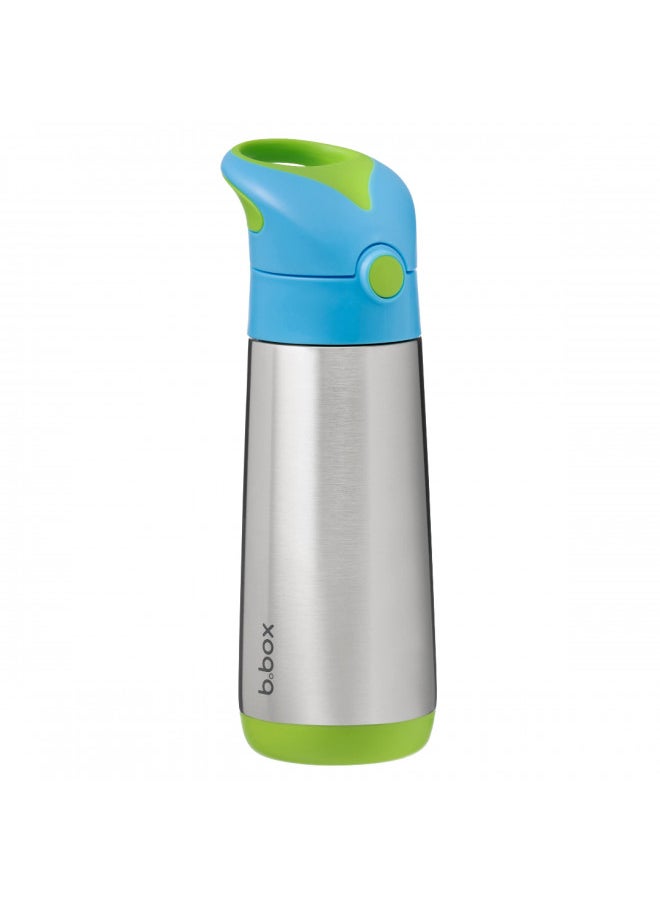 b.box b.box 16.9 oz Insulated Water Bottle: Keeps Drinks Cold up to 15 Hours, Warm up to 8 Hours. Triple Wall Stainless Steel Kids Water Bottle. Dishwasher Safe (Ocean Breeze, 16.9 oz)  - Image 1