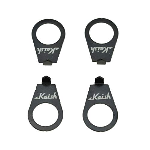 KAISH Set of 4 LP Guitar Knobs Pointer Plate 38 Knob Position Indicator for USA LP Les Paul or CTS Pots Black - Image 1