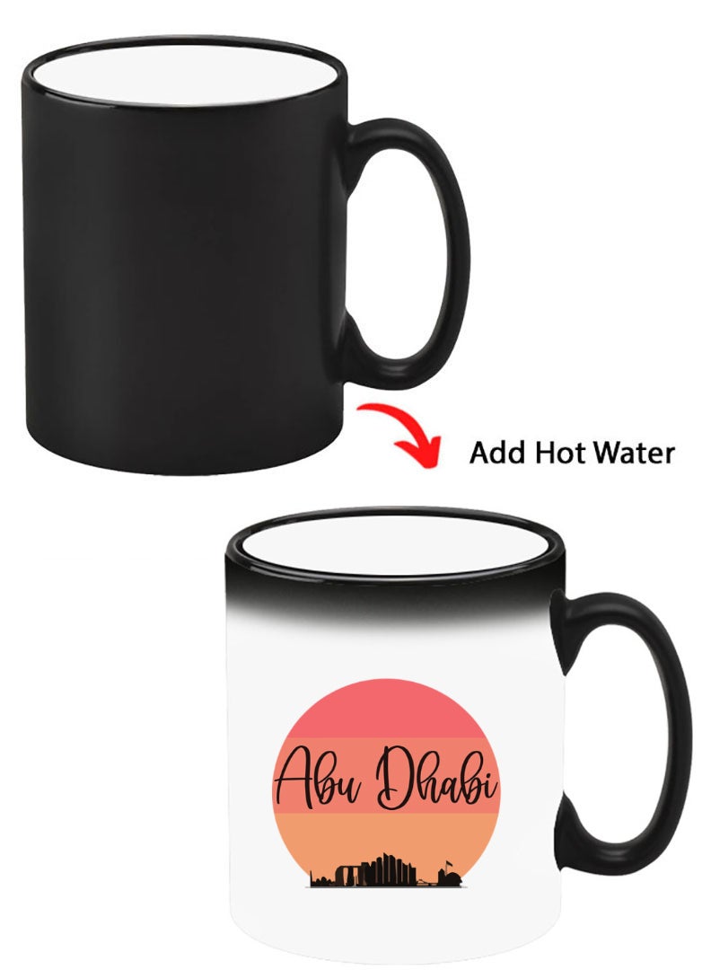 Theodor Color Changing Heat Sensitive Ceramic Mug, Image Revealed When HOT Liquid is Added! Abu dhabi Sun - Image 1