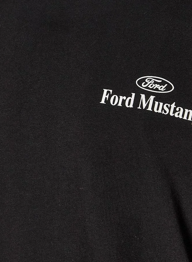 اس بي كاركترز Ford Mustang Men Regular Fit Crew Neck Short Sleeve T shirt