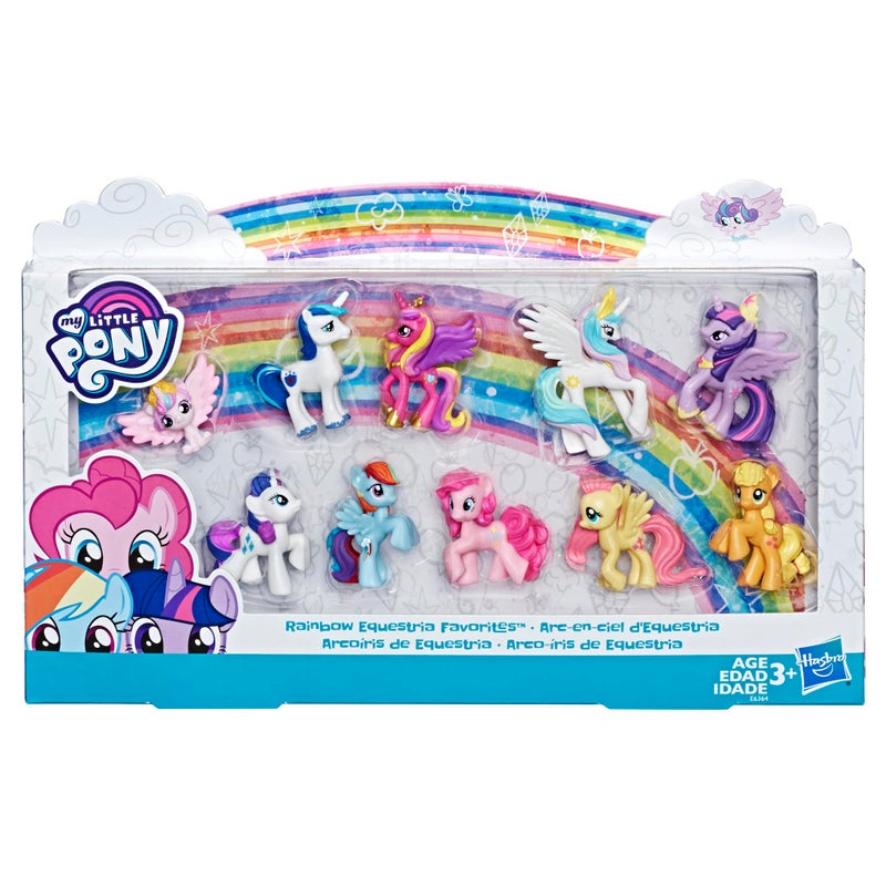 My Little Pony Toy Rainbow Equestria Favorites 10 Figure Collection, Christmas Stocking Stuffers for Kids, Ages 3+ (Amazon Exclusive) - Image 2