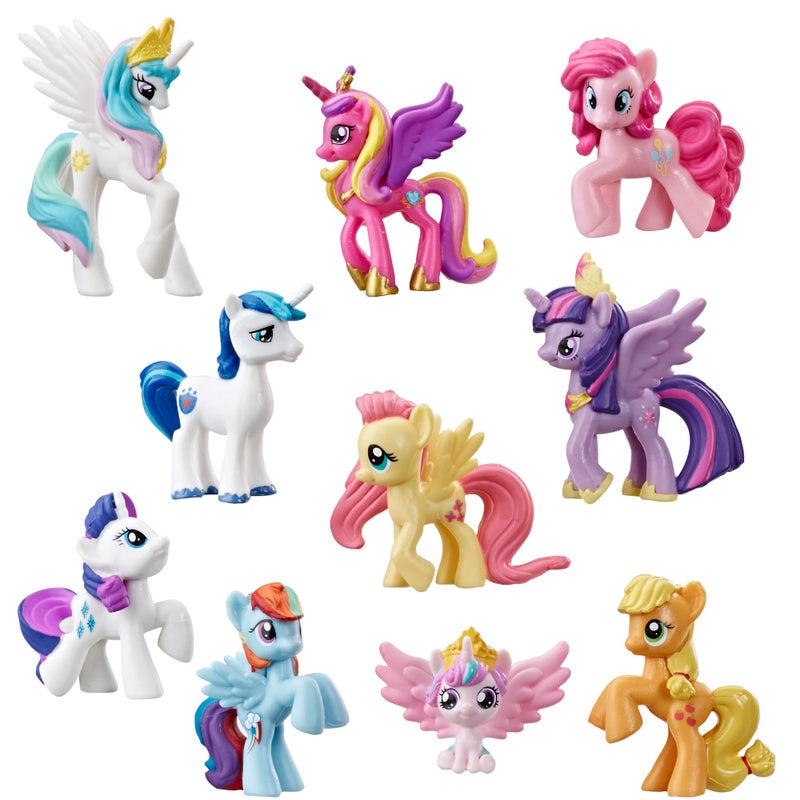 My Little Pony Toy Rainbow Equestria Favorites 10 Figure Collection, Christmas Stocking Stuffers for Kids, Ages 3+ (Amazon Exclusive) - Image 1