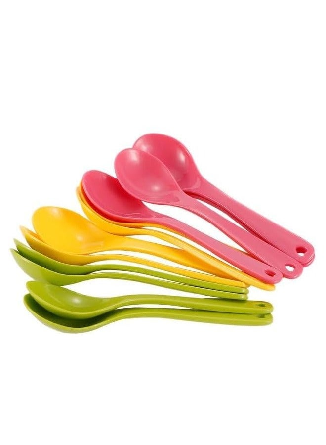 taha offer 6-piece colorful large plastic eating spoons - Image 3