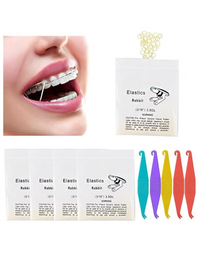 Beauenty 500pcs Orthodontic Elastic Bungee Bands, 3.5oz Heavy Duty Rubber Dental Leashes, Braces Elastic Pads (3/16 Inch, 4.7mm)  - Image 1