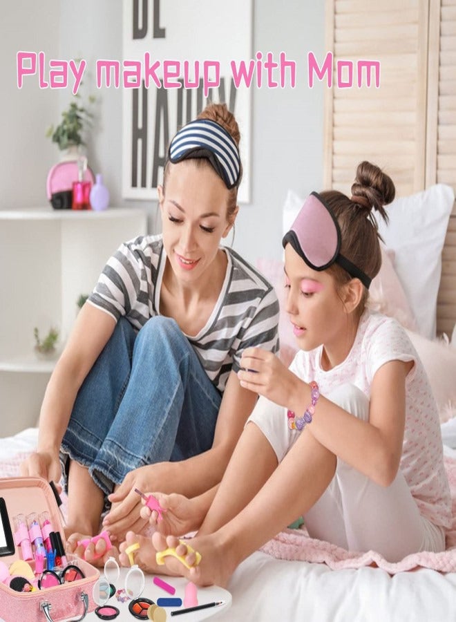 Kids Makeup Kit for Girls, 31 Pcs Washable Real Makeup Set, Little Girl Unicorns Theme Make Up for Princess Toddler  - Image 2