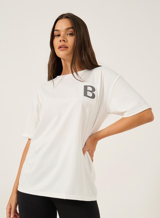 Styli Solid Loose Fit Round Neck T-Shirt - Image 3