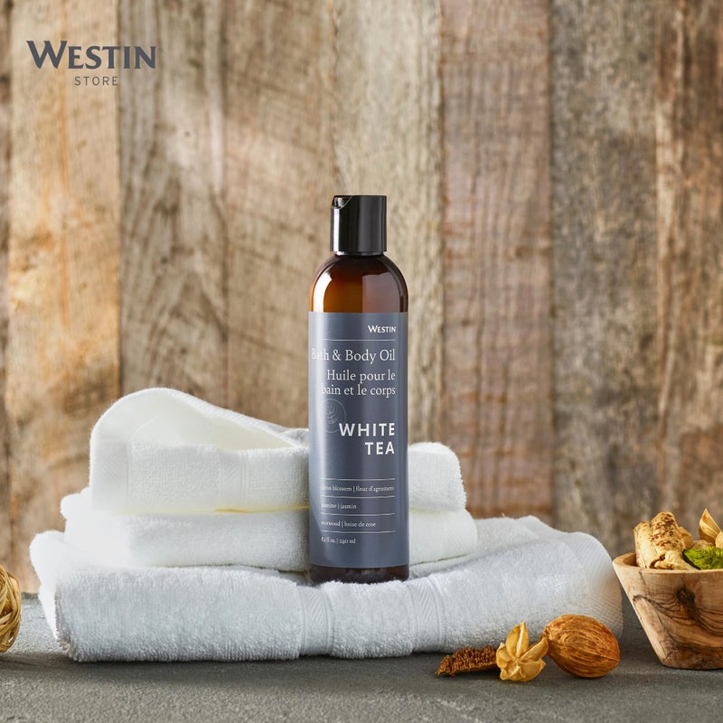 Westin White Tea Aloe Bath & Body Oil - Soothing, Invigorating Bath and Massage Oil with White Tea and Aloe - 8 Ounces - Image 4
