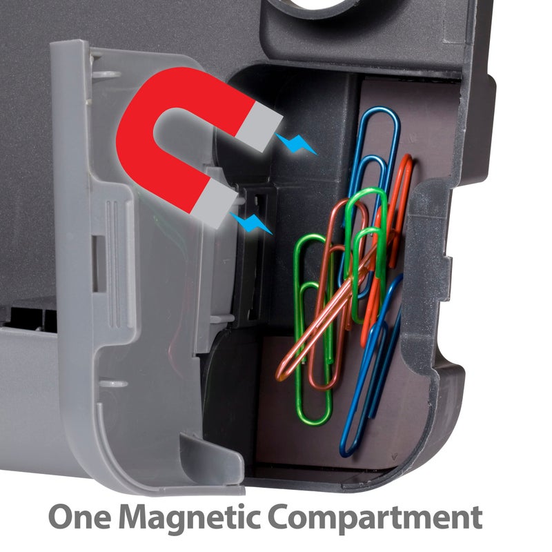 Officemate Portable Clipboard Storage plastic Case for A4 sizes, Charcoal (83301),11-3/4"w x 1-1/2"d x 14-1/2"h - Image 3