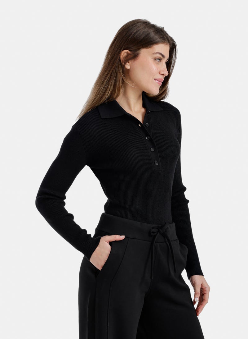 Carina Slim Fit Ribbed Pullover - Image 2