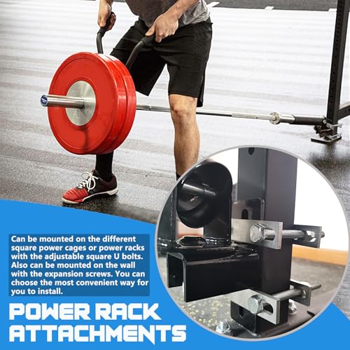 BLUSLM T Bar Row Platform Landmine Attachments for Squate Rack or Wall Mount Fits 2-inch Barbell, Landmine Base Gym Equipment, Power Cage Landmine for Almost of Power Rack (Style 2) - Image 4