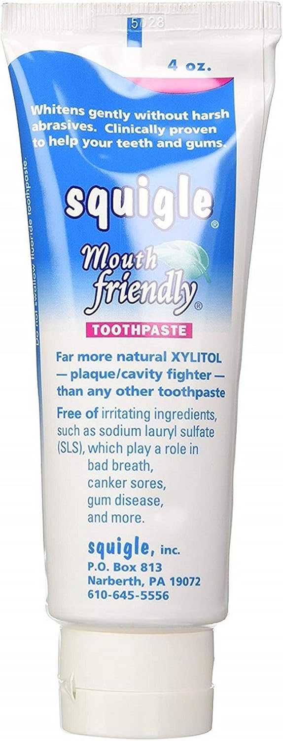 Squigle Enamel Saver Toothpaste 36 Xylitol Contains Fluoride SLS Free Prevents Mouth Ulcers Canker Sores Bad Breath Perioral Dermatitis Chapped Lips Soothes Protects Dry Mouths 2 Pack - Image 4