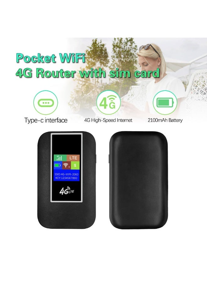 عام 4 جرام لت موبايل واي فاي راوتر 150 ميجابت في الثانية عالية السرعة المحمولة الأوروبية الآسيوية السفر واي فاي مودم مع فتحة بطاقة سيم ، تصل إلى 10 أجهزة يمكن تقاسمها - Image 2