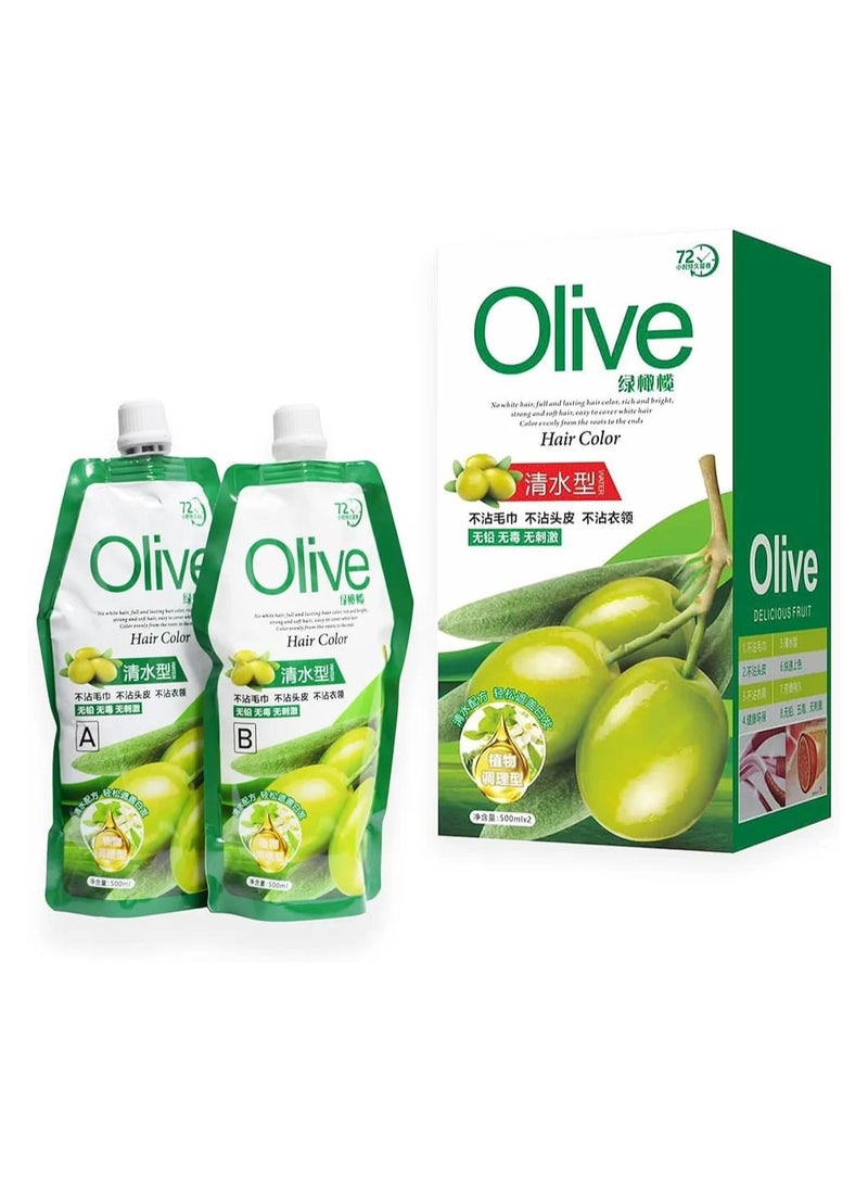 OLIVE Olive hair color Natural Black 500 x 2 ml  - Image 1