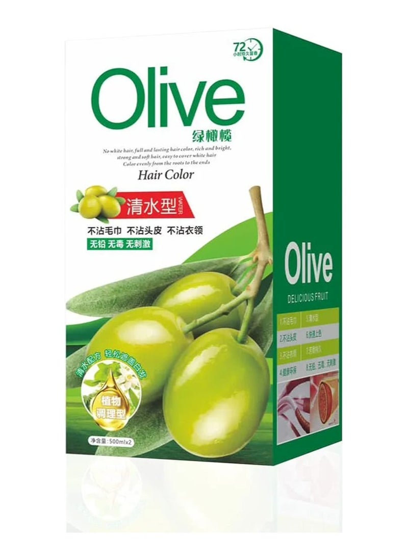 OLIVE Olive hair color Natural Black 500 x 2 ml  - Image 2