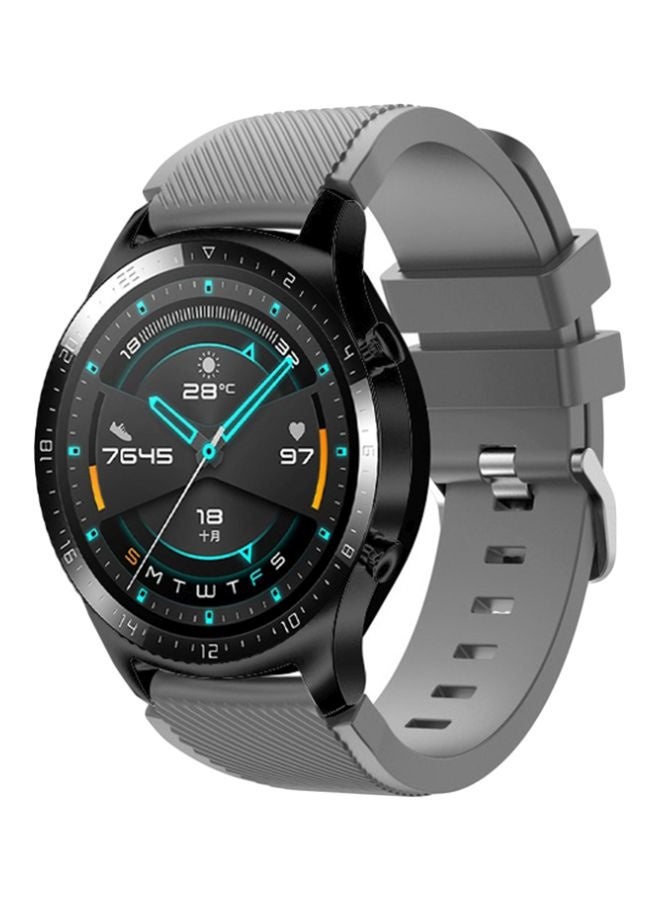 بيوينتي حلقة بديلة لساعات هواوي واتش جي تي 2 / هونر ماجيك ووتش 2 بقياس 46 ملم باللون الرمادي