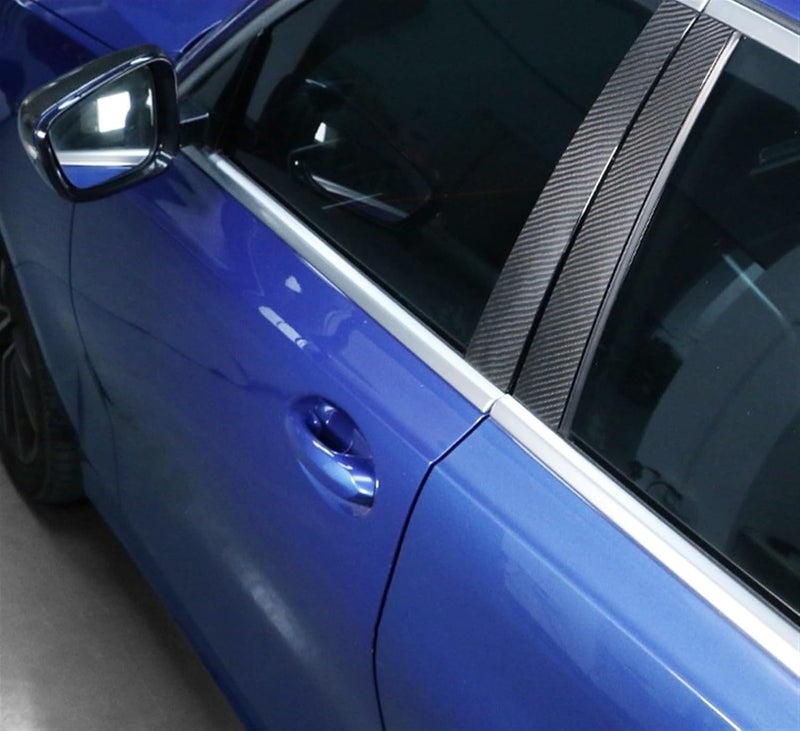 DEMULAX Dry Carbon Fiber Car Window Trim Stickers - Image 4