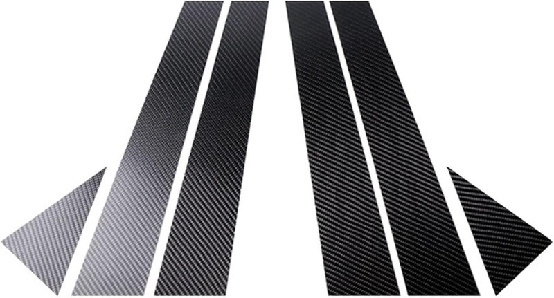 DEMULAX Dry Carbon Fiber Car Window Trim Stickers - Image 1