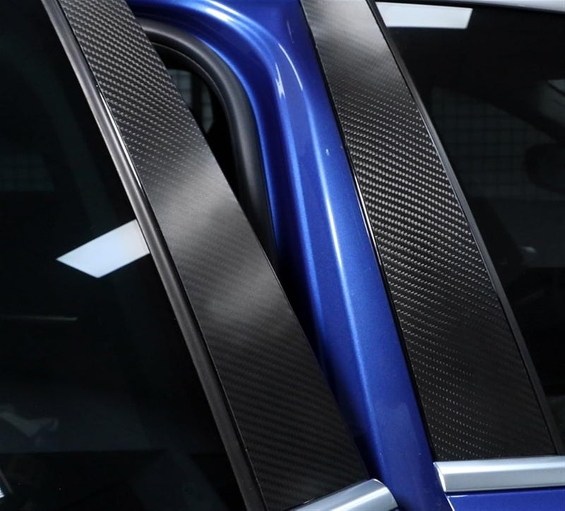 DEMULAX Dry Carbon Fiber Car Window Trim Stickers - Image 5
