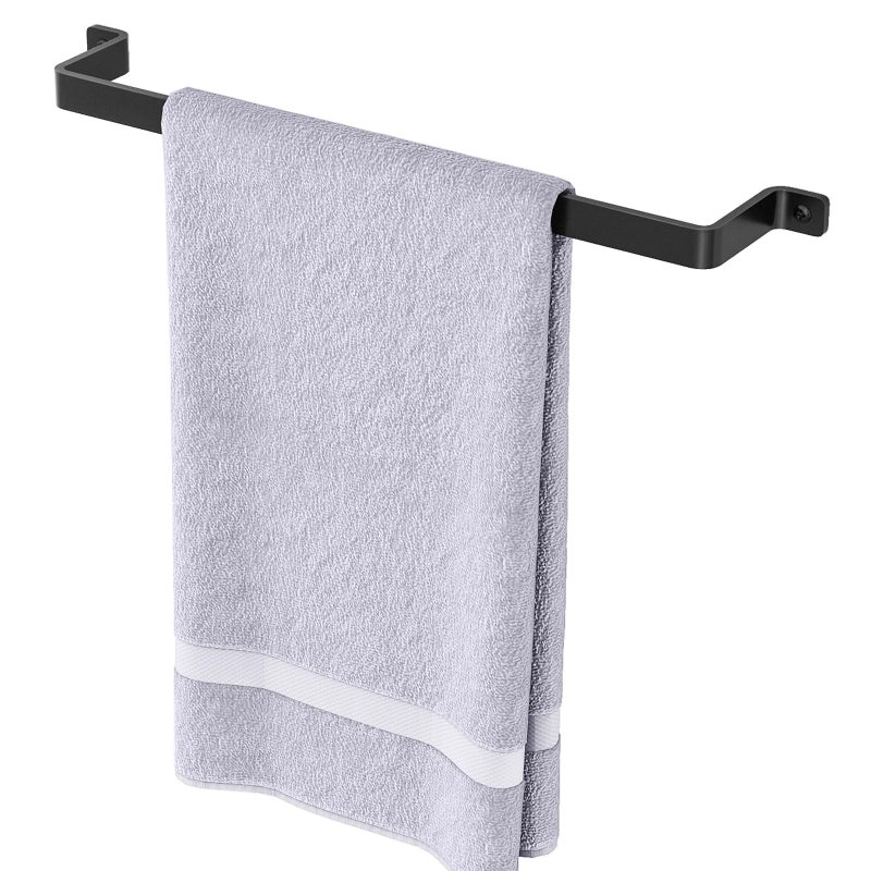 Towel Bar for Bathroom Towel Rack Wall Mounted 16 Black OnePiece Bathroom Towel Bar Without Assembly Hand Towel Holder Bathroom Decor Accessories Premium Metal