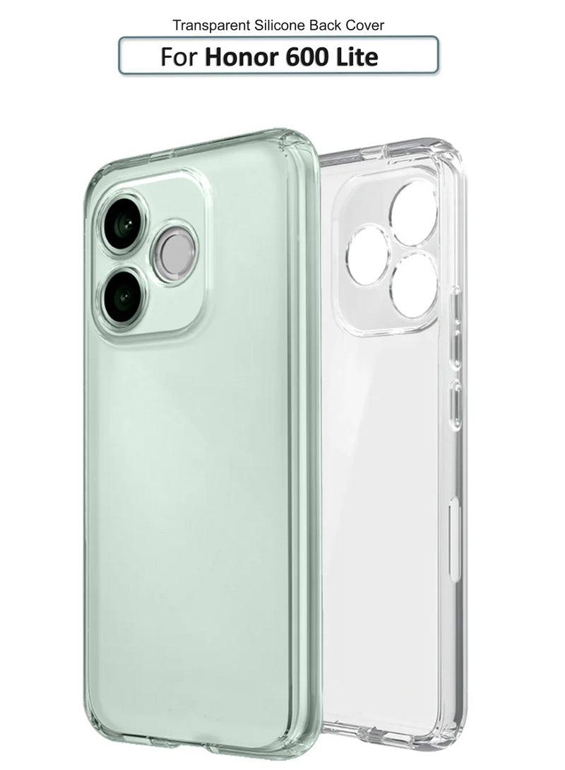 My Choice For Honor 600 Lite - Soft Flexible Transparent Silicone Protective Back Case Cover-Transparent - Image 1