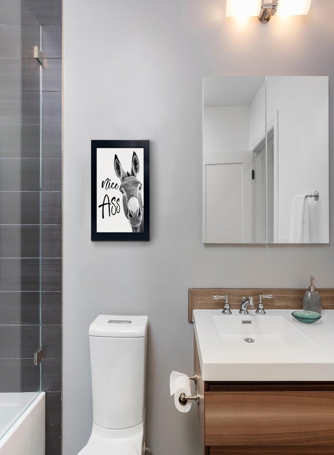 calmart Donkey Animal Prints Toilet Room Decor - Nice Ass Quotes Bathroom Sign, Funny Signs, Wall Art, Poster, Quotes, Guest - Image 5