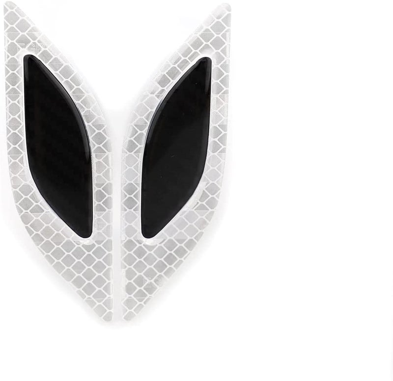 Allure Auto® Carbon Fiber Graphic Car Reflective Sticker,Warning Sign Bumper Door Fender Hood Anti-Scratch Cover Decal(White) for Tata Nexon - Image 2