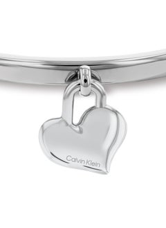 CALVIN KLEIN Calvin Klein Women's Silver Oval Hinged Bangle - 35000598  - Image 2