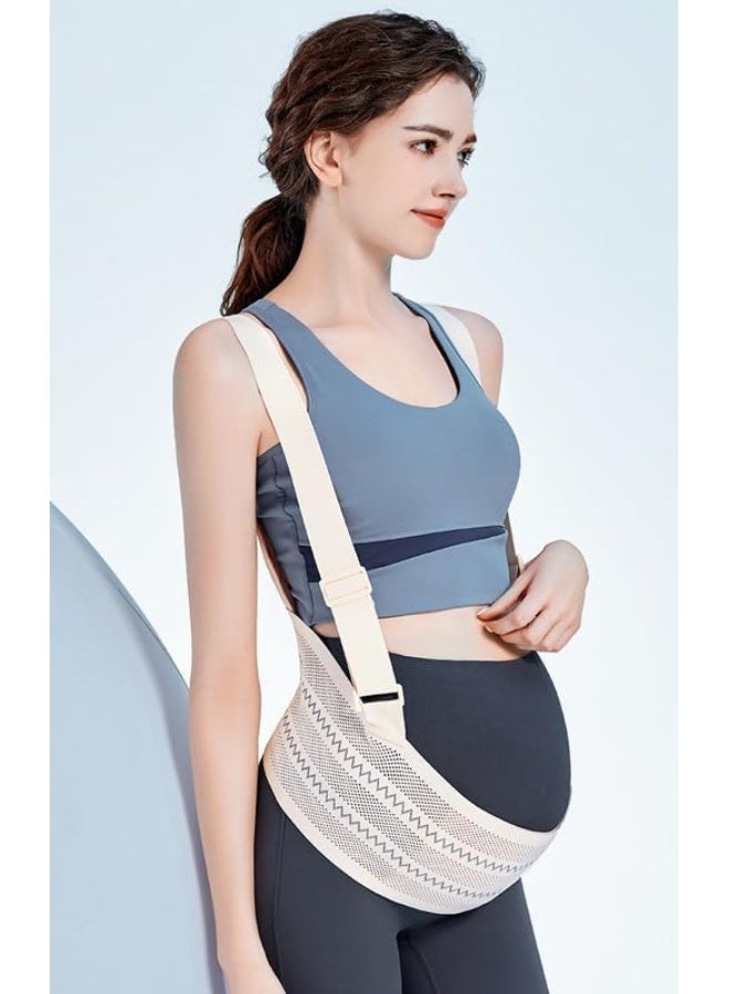 NALACAL Maternity Belt Pregnancy Support Belly Waist Belt Adjustable Lower Girdle Back Band Shoulder Strap for Pregnancy Belly Lifting Support to Relieve Back/Hip/Pelvic Floor Pain Postpartum Band - Image 2