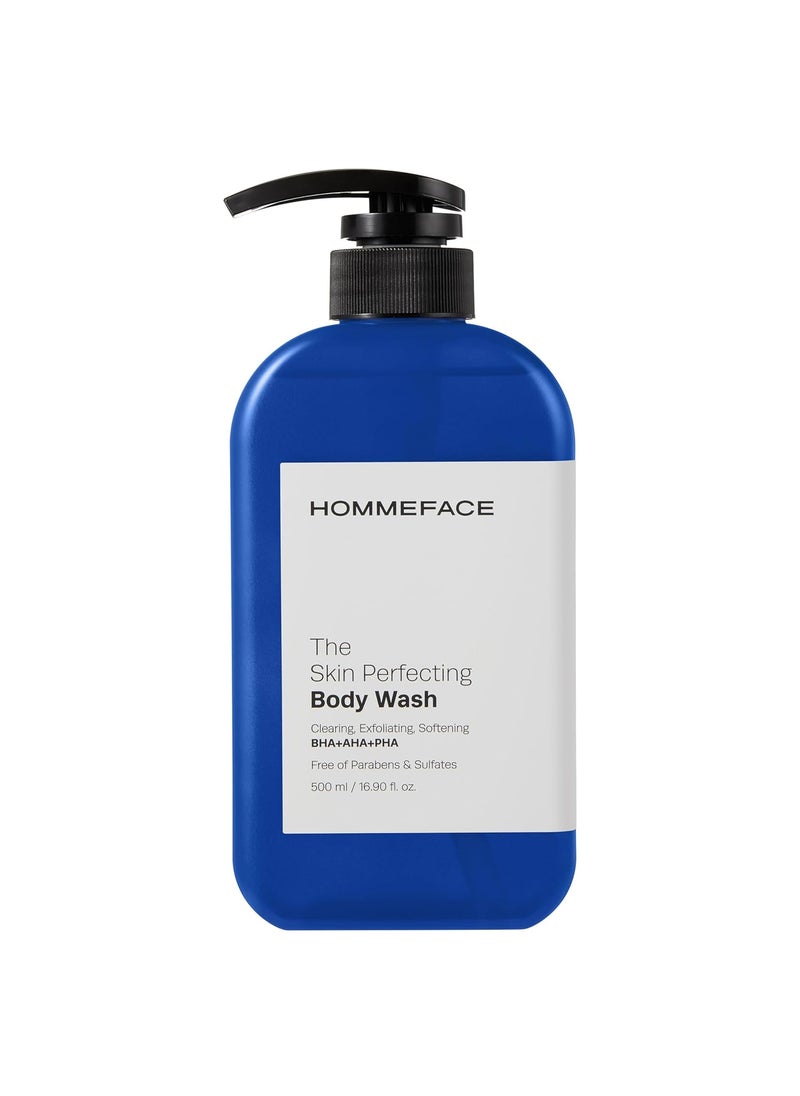 HOMMEFACE HommeFace The Skin Perfecting Body Wash Pump for Men 169 Fl Oz  Targets Body Acne with BHA AHA PHA 